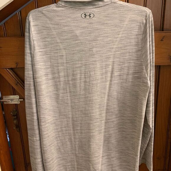 Under Armour Men's Threadborne Quarter Zip  Heat Gear WHITE/GREY XL - Picture 3 of 5